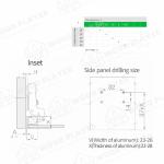 22mm-28mm Thick Soft Close Hydraulic Hinge For Cabinet
