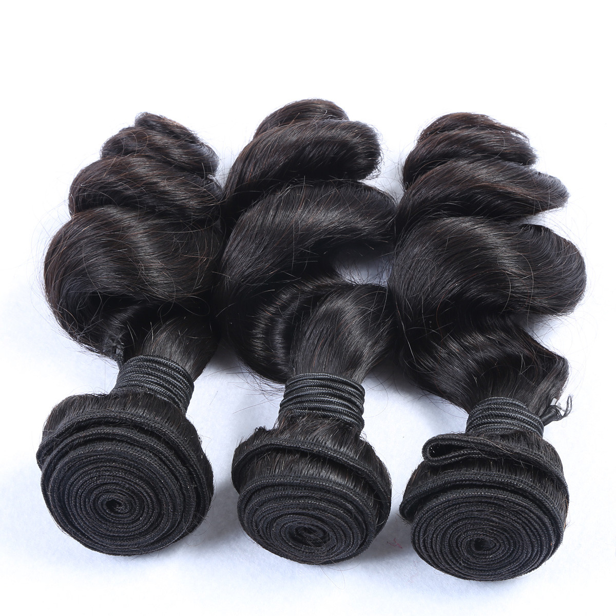Double Drawn Weft Loose Wave 7A 8A unprocessed Loose wave hair Virgin Brazilian hair