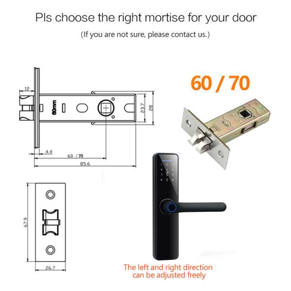 FCC Bluetooth Smart Door Locks Automatic Locking For Apartment