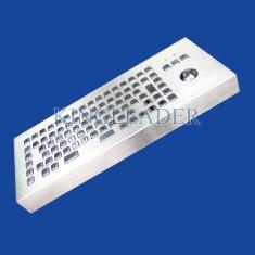 Quality Vandalism Industrial Computer Desktop Metal Keyboard With Trackball for sale