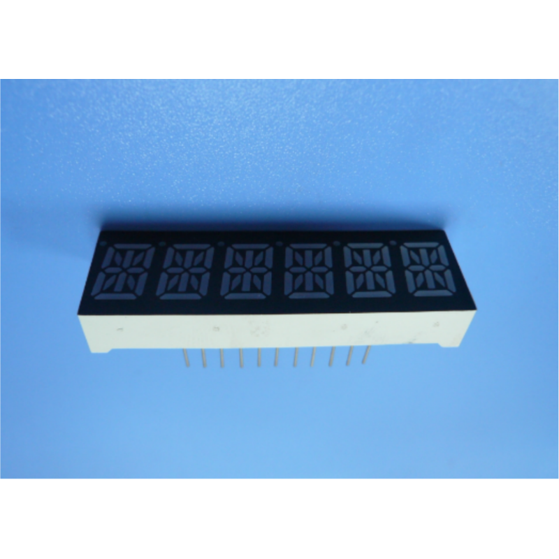 Custom super green 0.39inch 6 digit 14 segment led display for instrument panel