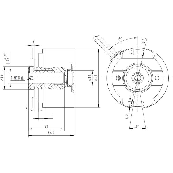 Incremental Hollow Shaft Residential Elevator Encoder For Lift Parts