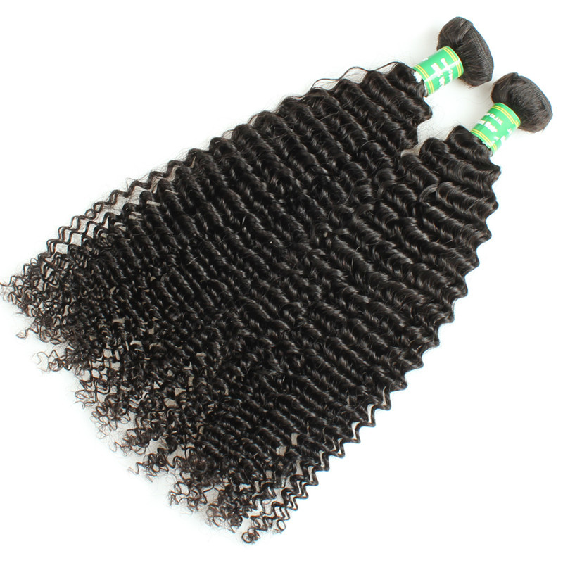 Easy to dye real mink virgin brazilian hair bundles, Curly malaysian hair weft