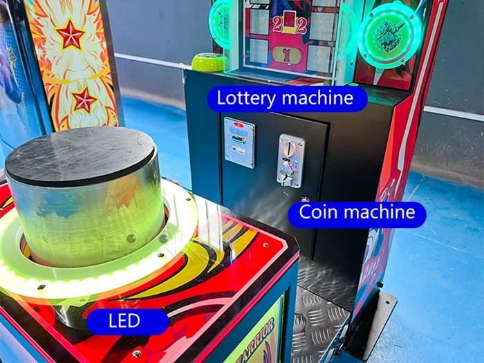 100W Boxing Arcade Machine Mr Hammer Game Automatic Food Boxing Machine