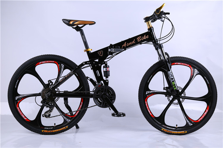 High grade OEM 6 spoke mag alloy wheel Shimano 21/24/27/30 speed aluminium alloy chinese folding mountain bicycle
