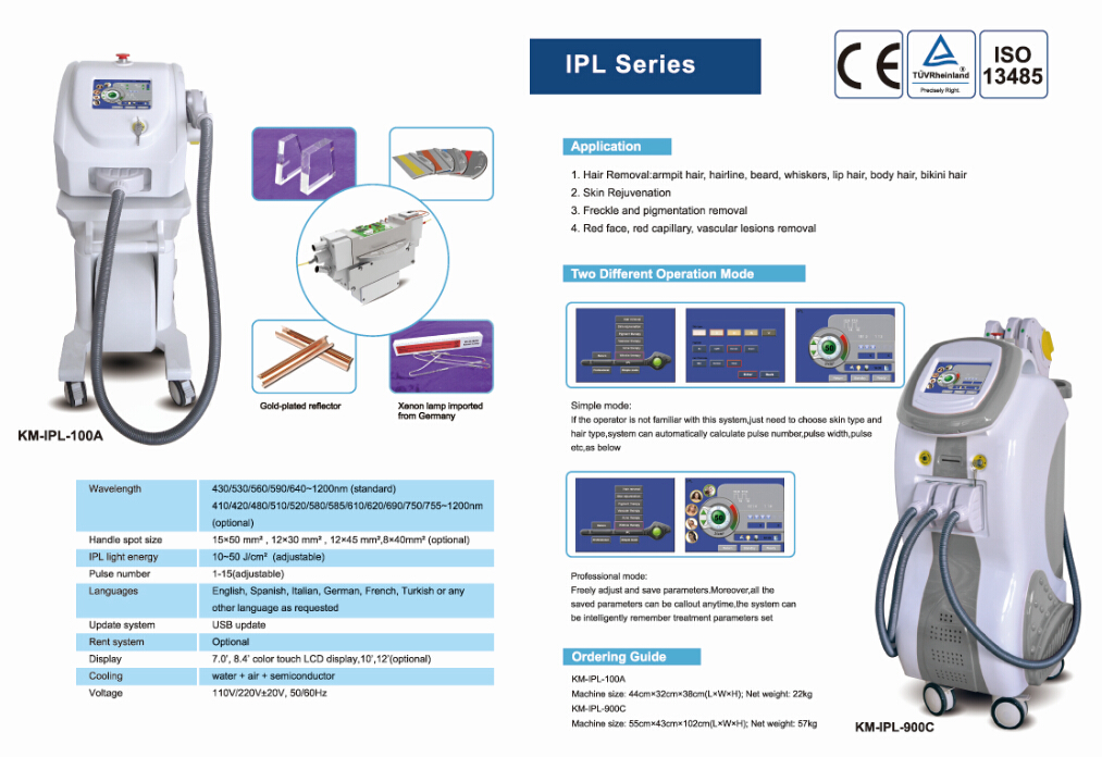 5in1 Salon / Spa IPL RF Cavitation Machine YAG Laser Skin Care Beauty Equipment
