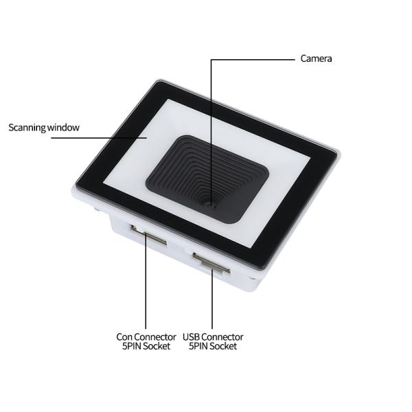 Supermarket NFC Barcode Reader RS232 RS485 Access Control QR Code Reader
