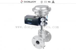 China SS Actuator Regulation Pneumatic Globe valves with flange end / Steam valve on sale
