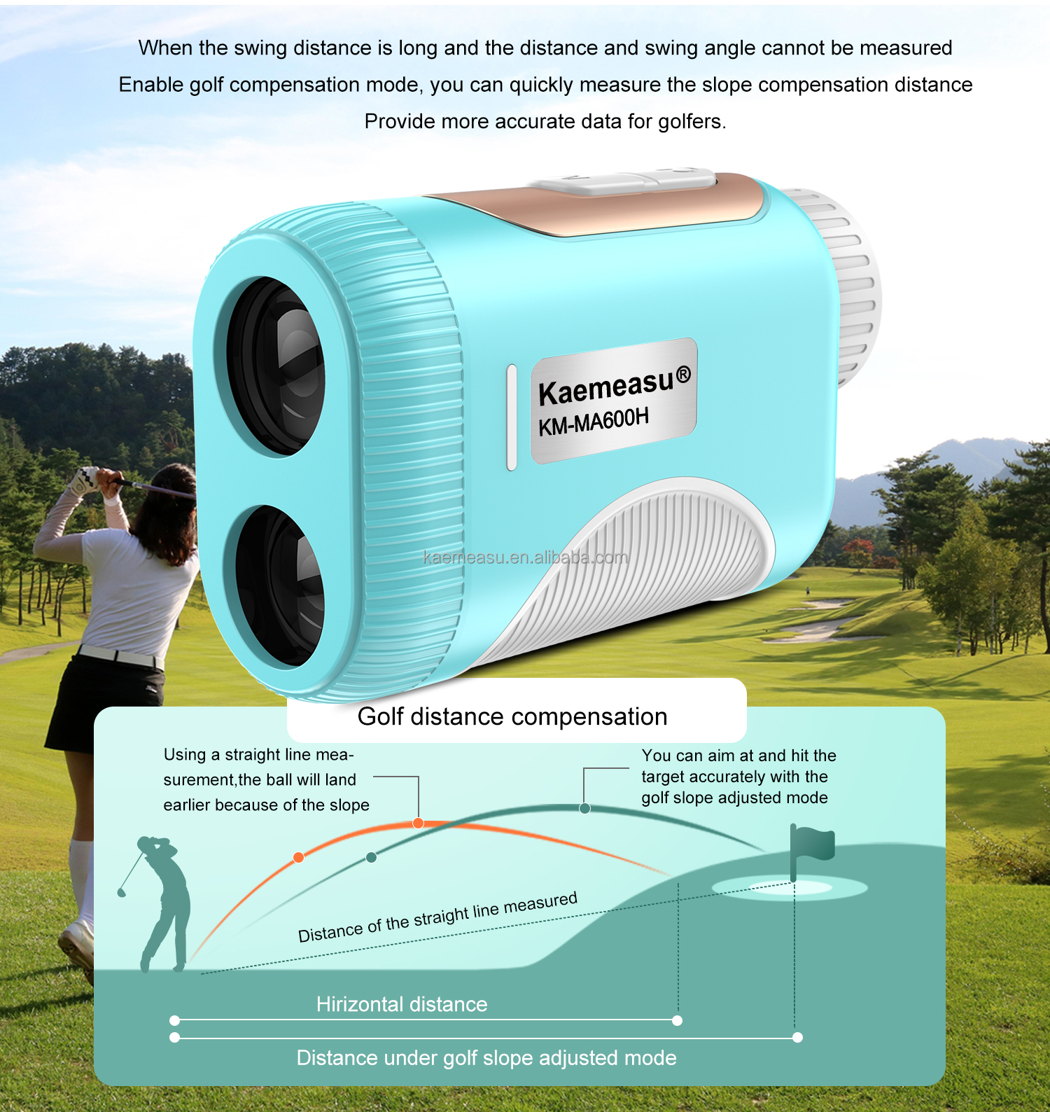 OEM Golf Slope Scope Laser Distance Meter Telescope Industrial Grade Golf Laser Rangefinder Binoculars