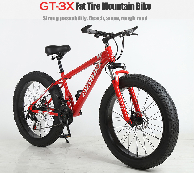 Fatbike Customizable Cruiser Snow Mountain Cycle Bicycle Beach Bikes carbon steel Fork Material 25kg 30-inch All Terrain