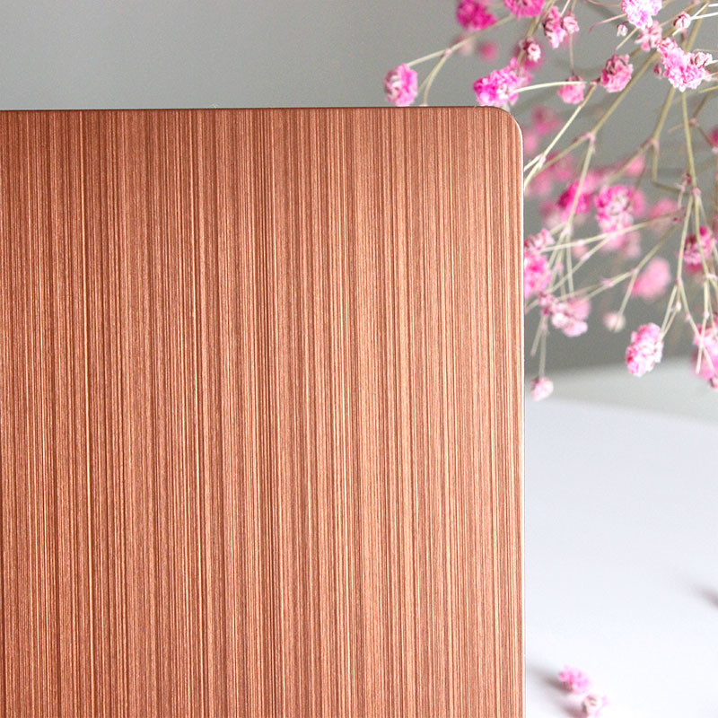 2000mm Length 304 Brushed Stainless Steel Sheet 316 316L Hairline Finish PVD Color Stainless Steel Plate
