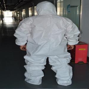 Quality Waterproof White Disposable Suits PP PE Protective Coverall for sale