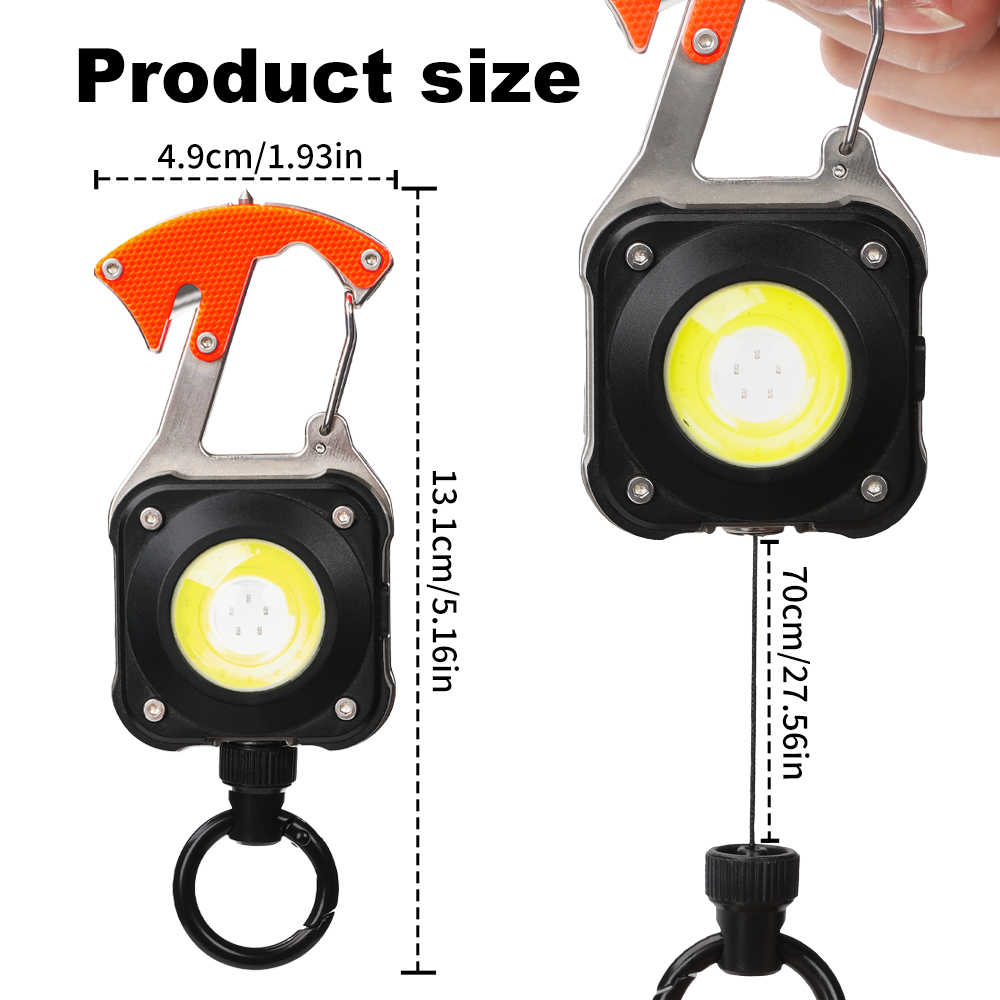 Deyi Badge Reel Retractable Keychain With Belt Clip Heavy Duty 360° Swivel Carabiner Key Chains Impact Resistance ID