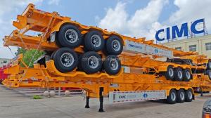 Quality CIMC 2 Axle 3 axle 20FT 40ft Skeletal Container Skeleton Trailer Chassis Semi Trailer for sale