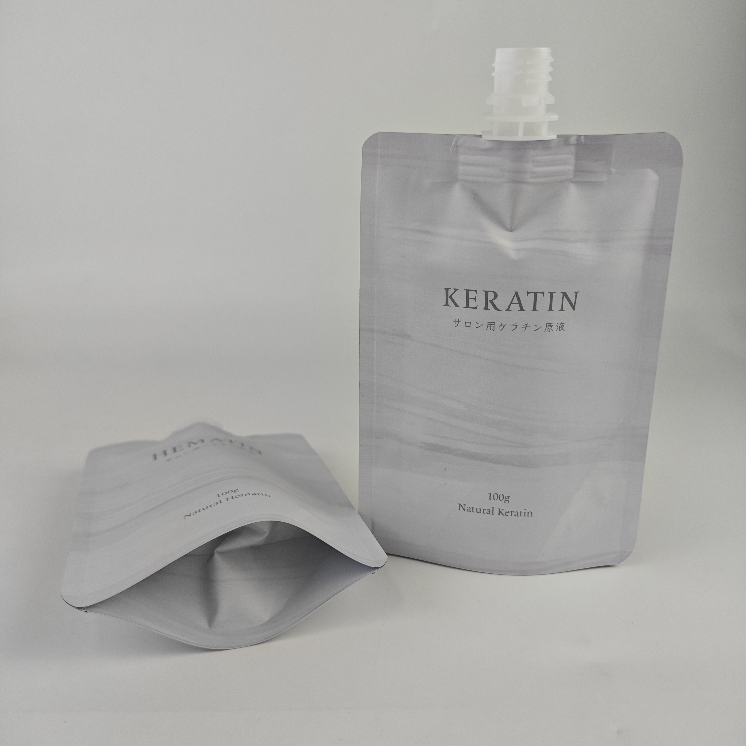 Customized Wholesale 100g Heat Seal Skin Care Cosmetic Plastic Packaging Bag Spout Pouch with Round Corner