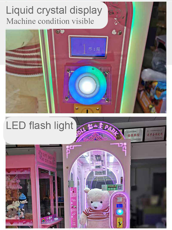 Indoor Coin Operated Vending Machine Single Doll Cutting Game equipment