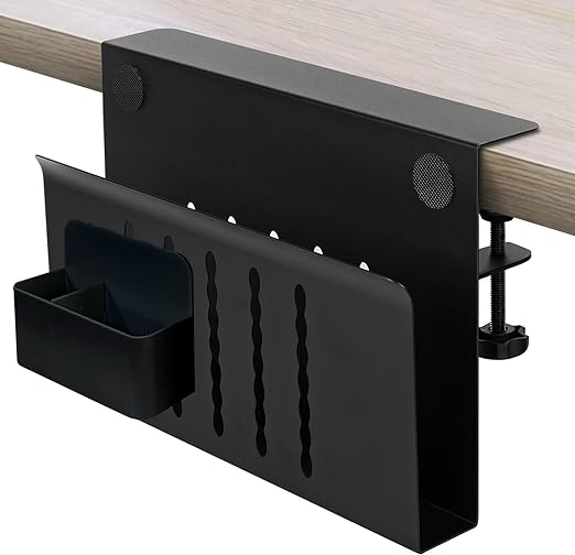 Convenient Laptop Holder for Desk Organizer No Drill Under Desk Drawer Clamp on Shelf