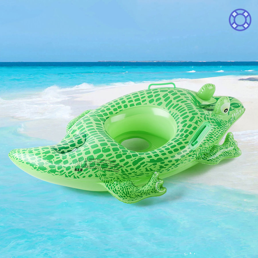 Unisex Cartoon Print Swimming Pool Float Ring Tubes for Kids Inflatable Swim Rings Beach Party Toys