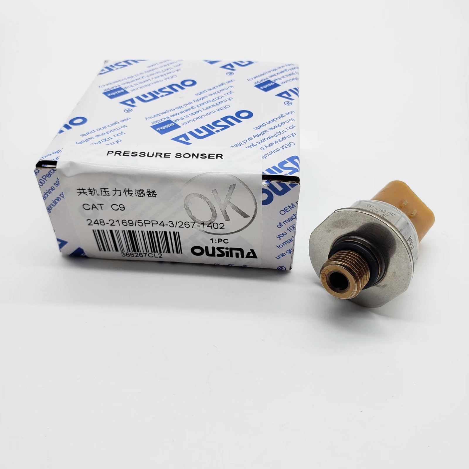 OUSIMA 248-2169 5PP4-3 267-1402 Fuel Pressure Sensor 5PP4-3 Fit for C7 C9 C12 C13 C15
