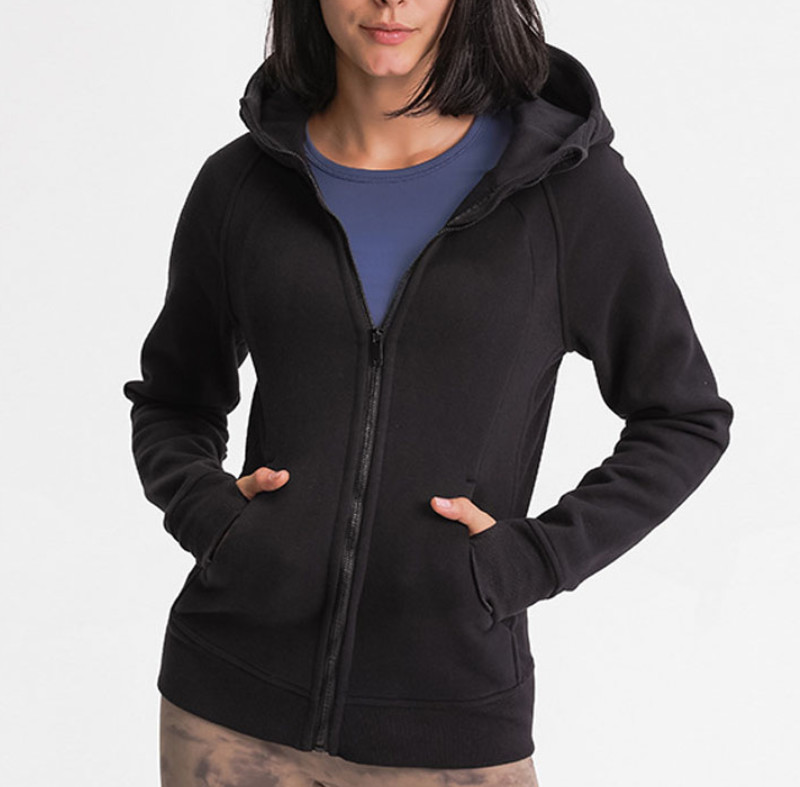 Zip Up Hoodie 320gsm Sports Track Jackets Women Track Suits