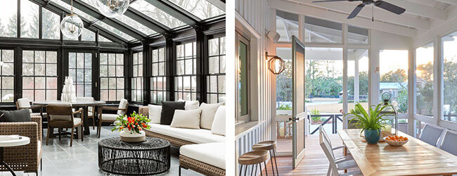 White Closed In Porch With Windows Converting Screened Porch To Room