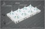 Custom Big 10X10 Gazebo Replacement Canopy Waterproof For Banquet Dinner Party