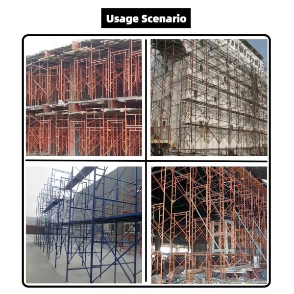 Customizable Thickness Powder Coated H Frame Scaffolding with High Load Bearing Capacity