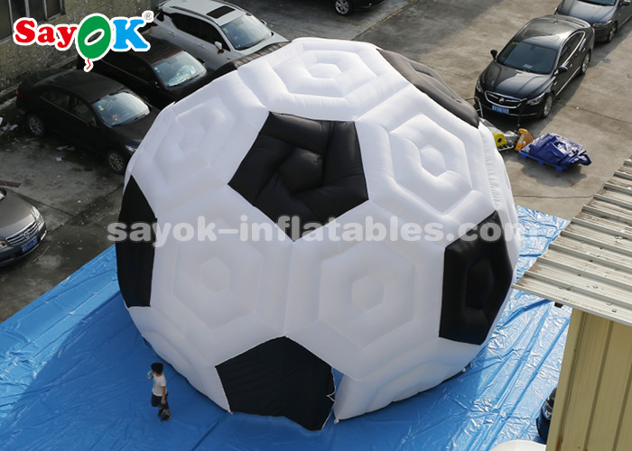 Inflatable Globe Tent 8m H Durable Oxford Inflatable Football Tent For Sports Exhibition Trade Show