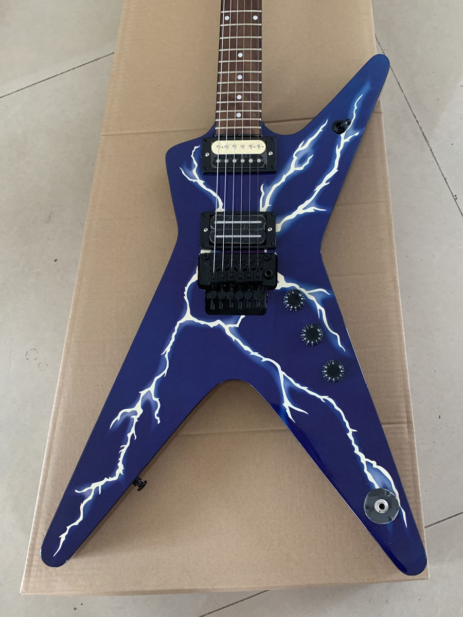 Custom Vintage Electric Guitar in Blue Color
