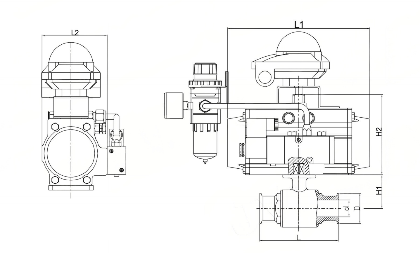 Sanitary Degree Ball Valve JL900-Q7 Corrosion Resistance Zero Leakage