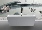 Clear Luxury Square Freestanding Bathtub Rectangular Corner Tub Pure Color