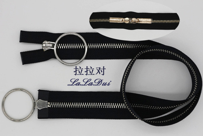 Customized Metal Zipper By The Yard , 20 Inch Open End 2 Way Jacket Zippers