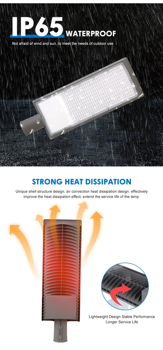 Waterproof Highway Road LED Cast Aluminum Street Lamp AC85-265V 120lm/W