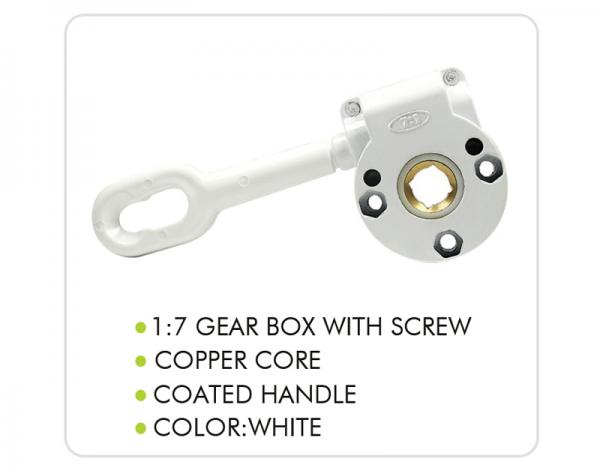 aluminum retractable awning of gear box for manual handle