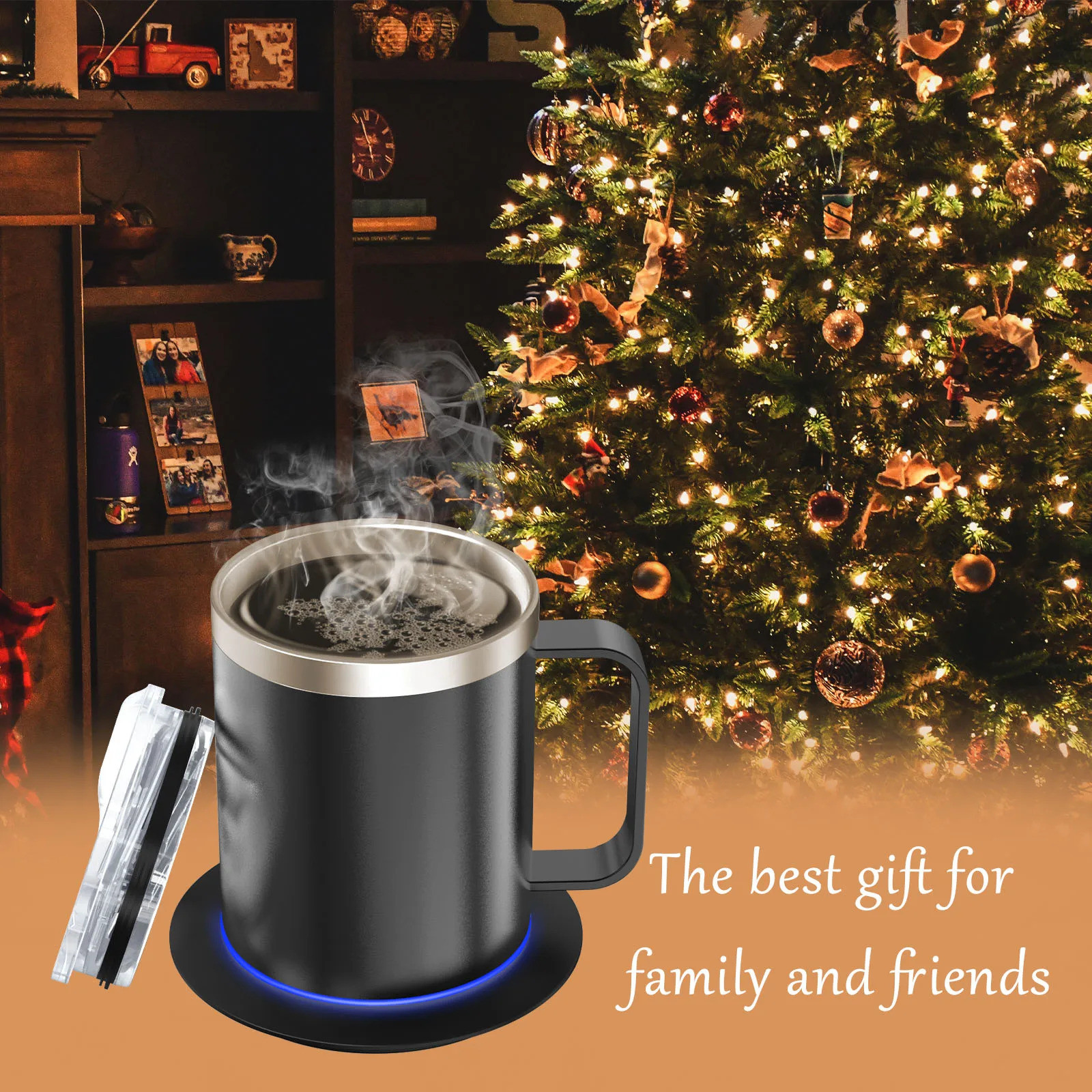 220 Volts Self Heating Warming Coffee Mugs Capacity 14 Ounces