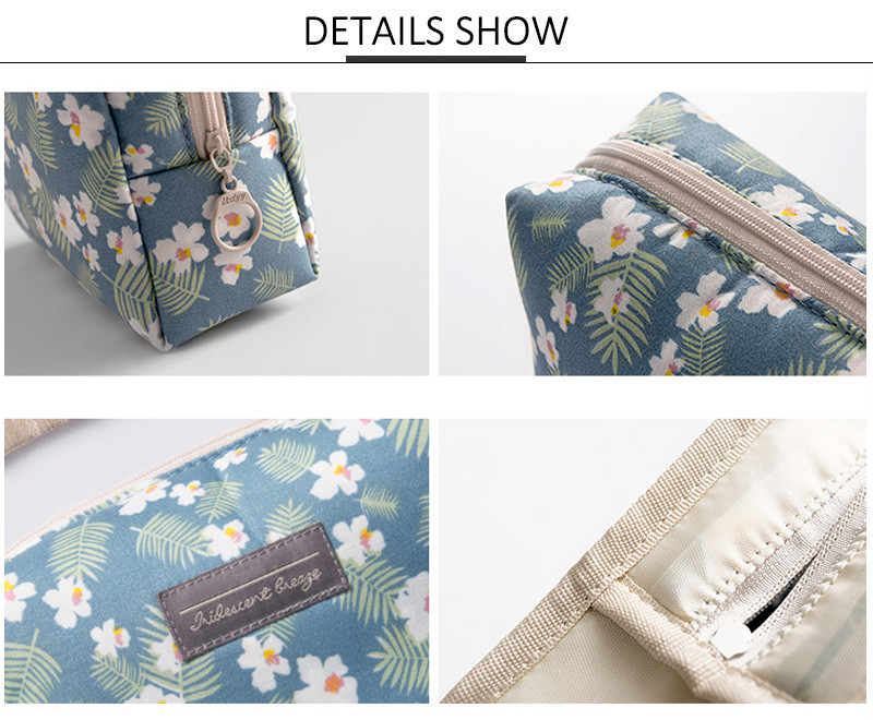 Zipper Polyester Cosmetic Bag