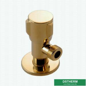 Quality Shower Room Accessories PN25 CW617N Brass Angle Valve Gold Color Popular Design for sale