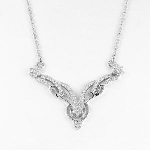 Quality Mens 925 Sterling Silver Necklaces 4.82g Antler Rope Chain for sale