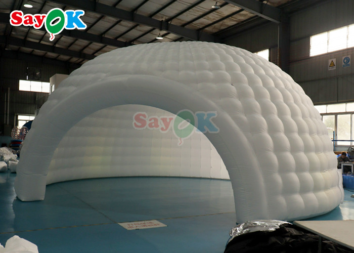 26.2FT Inflatable Igloo Dome Tent Outdoor Camping Blow Up Dome Tents With Led Light