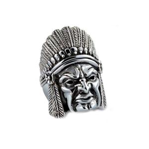 China Thail Sterling Silver Indian Vintage Style Men's Ring (R6030810) on sale