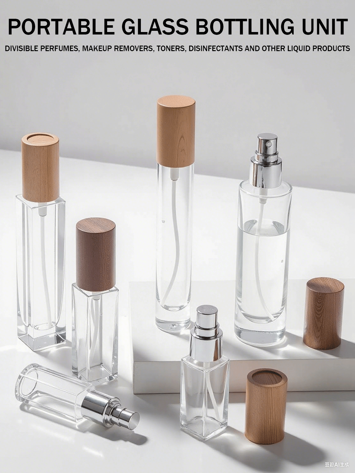 Custom 10ml Square Glass Perfume Spray Bottle With Multiple Printing Options