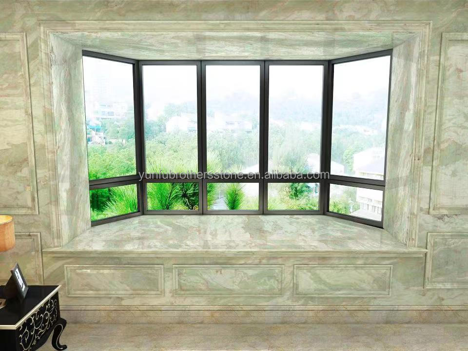 Modern Design Style Big Slab Green Jade Onyx Marble Stone for Bathroom Wall and Table