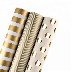 Quality Moisture Proof Recyclable Wrapping Paper Smooth Metallic Foil Shine For Clothing / Shoes for sale