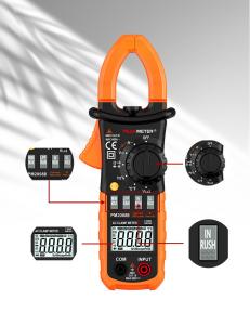 Quality Auto and Manual Range Digital Clamp Meter T-RMS INRUSH Current meter MAX MIN values measurement for sale