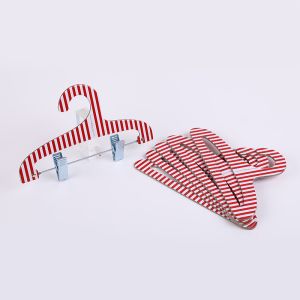 Quality Custom Logo Kids Cardboard Pants Shorts Skirts Hanger With Metal Clip FSC Approved for sale