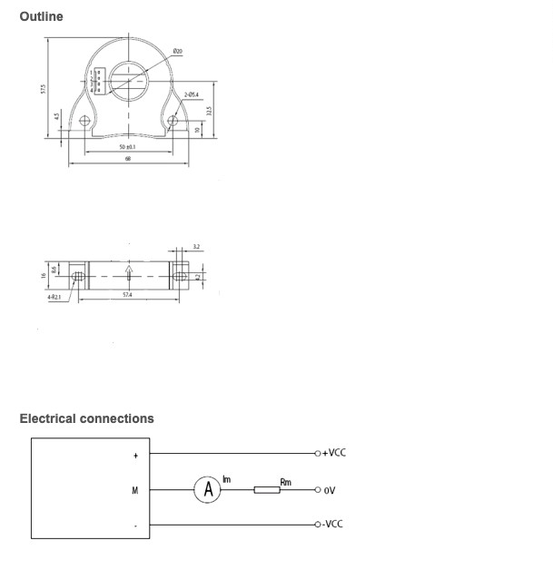 100A Hall Effect Sensor For DC Current Measurement