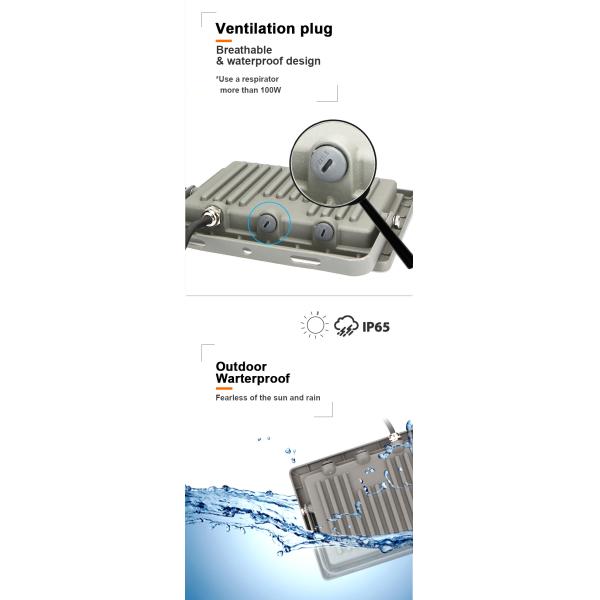 Aluminum Housing Security Waterproof Flood Light 300W High Lumen Landscape Garden Lighting