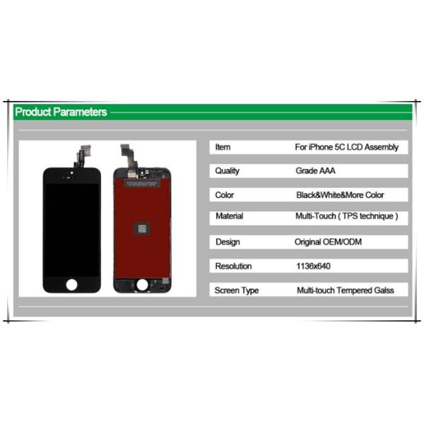 100% tested before shipping phone lcd screen for iphone 5c, lcd for white iphone 5c with digitizer