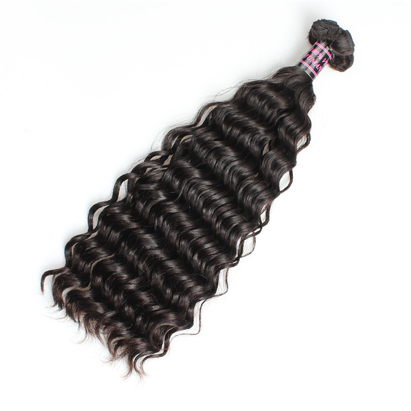 100% Unproducessed Natural Color Doble Wefted Virgin Indian Hair Deep Wave