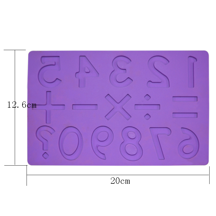 Number Shape Silicone Fondant Mold Multifunctional Mathematics Design